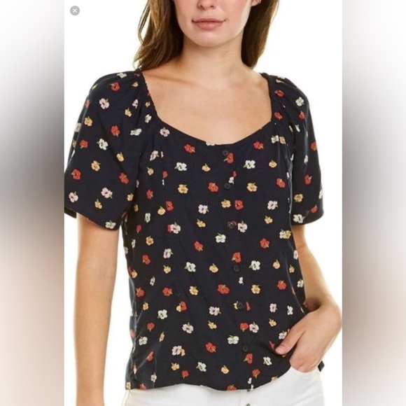 Madewell Tops - Madewell Seamed Button-Down Shirt in Confetti Floral Navy - Size S